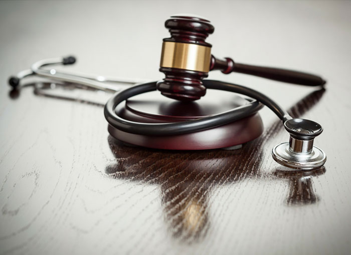 stethoscope and gavel